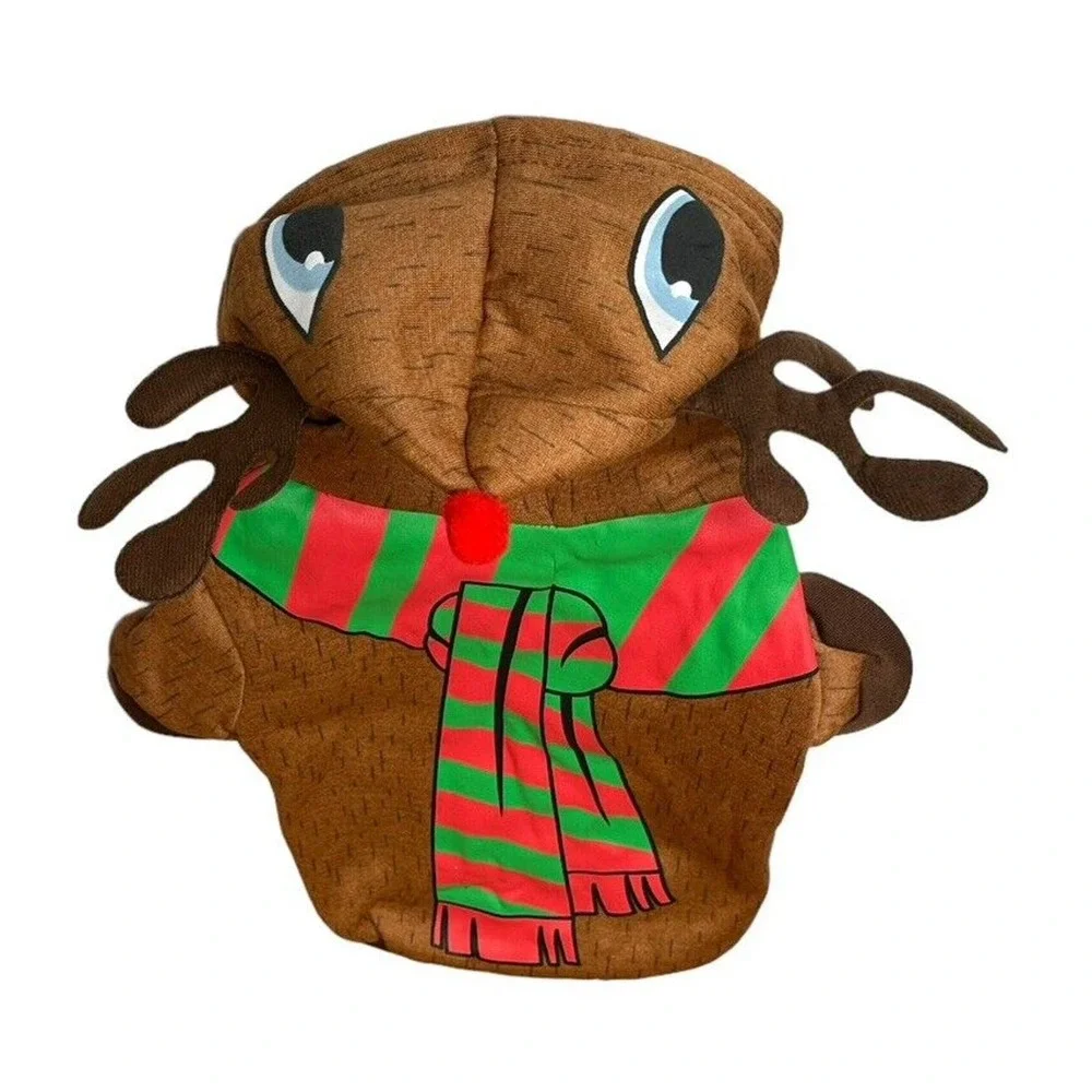 NEW Throw Me a Bone Reindeer Pet‎ Dog Hoodie Shirt Christmas Holiday Size M